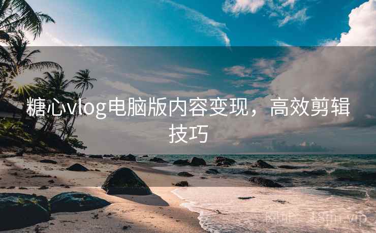 糖心vlog电脑版内容变现，高效剪辑技巧