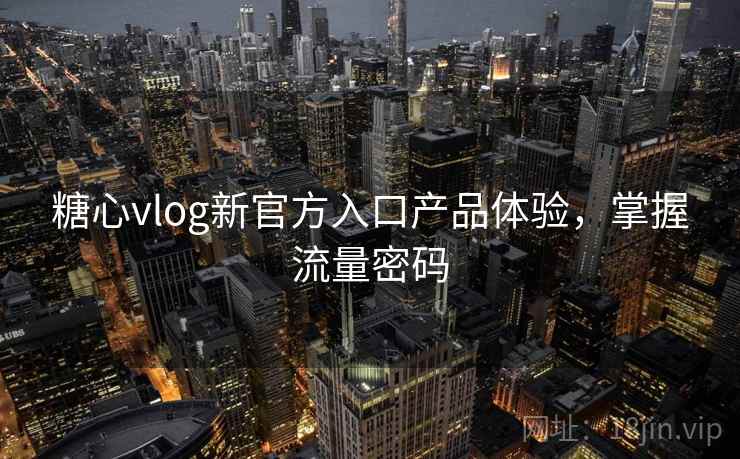 糖心vlog新官方入口产品体验，掌握流量密码