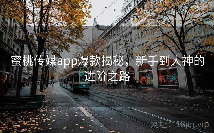 蜜桃传媒app爆款揭秘，新手到大神的进阶之路